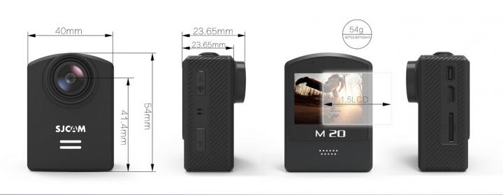sjcam m20 dimensions